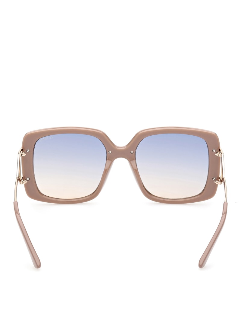 Guess Oversized Square Women's Sunglasses Beige | 5260-LMBUI