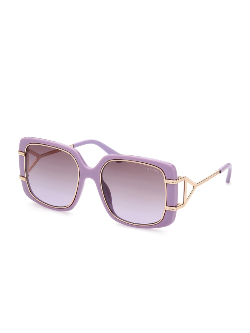 Guess Oversized Square Women's Sunglasses Purple | 7926-NLGJX