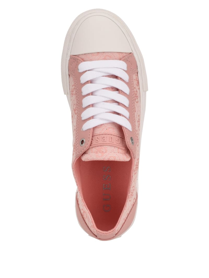 Guess Passit Logo Low-Top Women's Sneakers Light Pink | 2564-BEPCA