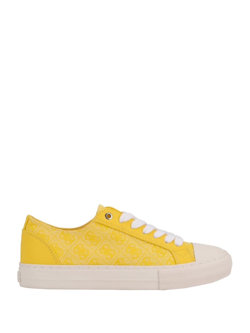 Guess Passit Logo Low-Top Women's Sneakers Yellow | 3241-JLXQG