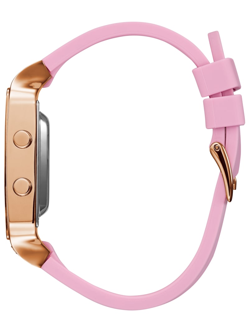 Guess Pink and Rose Gold-Tone Digital Women's Watches Pink | 7634-UOQFC