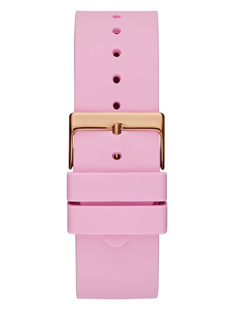 Guess Pink and Rose Gold-Tone Digital Women's Watches Pink | 7634-UOQFC