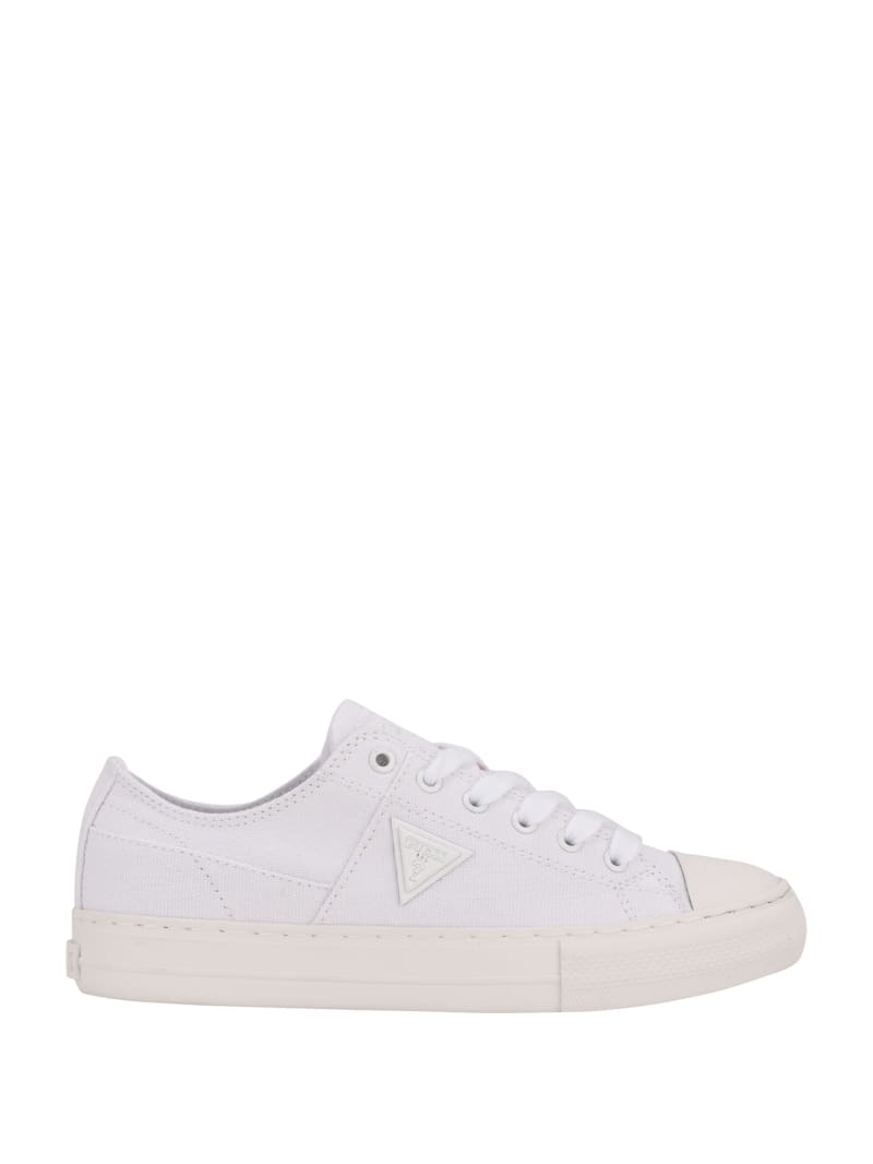 Guess Pranze Low-Top Canvas Women's Sneakers White | 0936-SMGNI