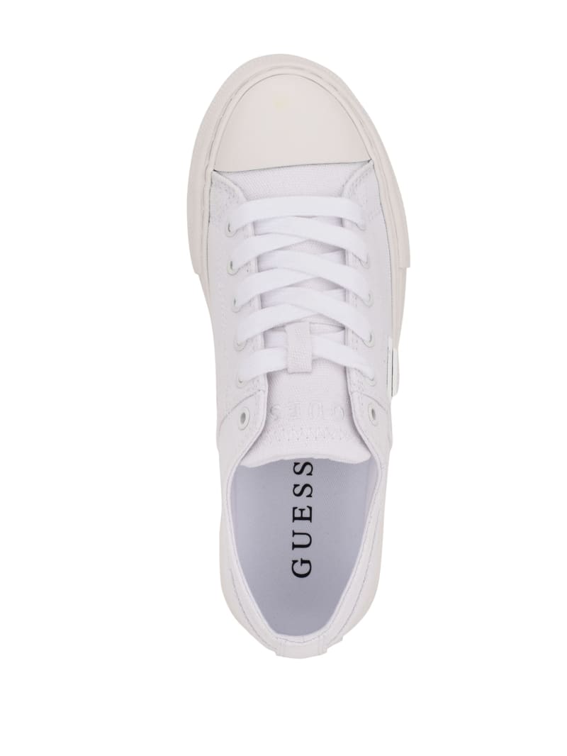 Guess Pranze Low-Top Canvas Women's Sneakers White | 0936-SMGNI