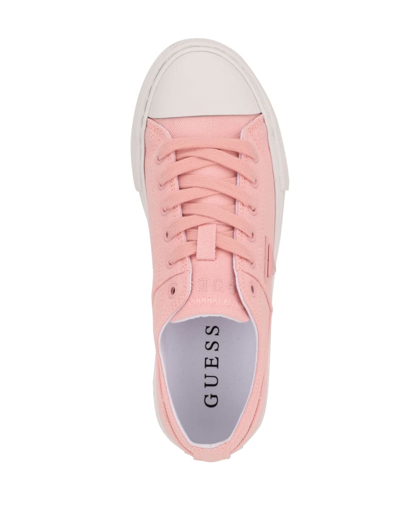 Guess Pranze Low-Top Canvas Women's Sneakers Light Pink | 4971-XZSGB