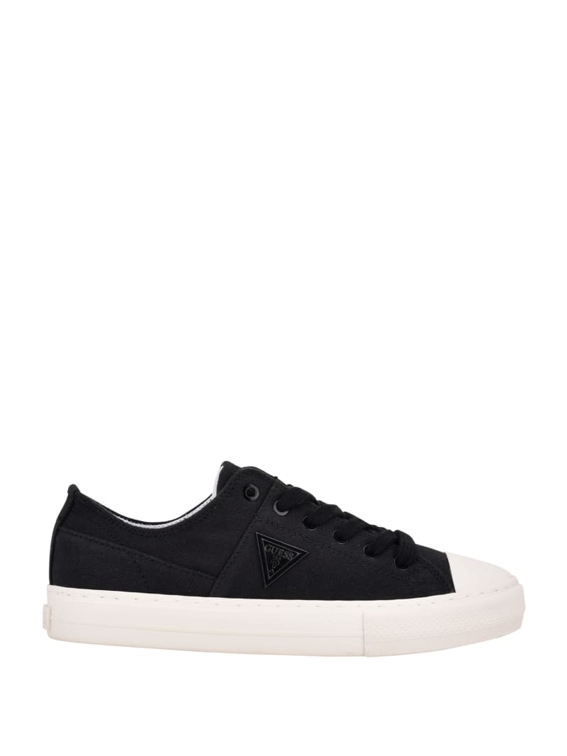 Guess Pranze Low-Top Canvas Women's Sneakers Black | 9475-BLTXC