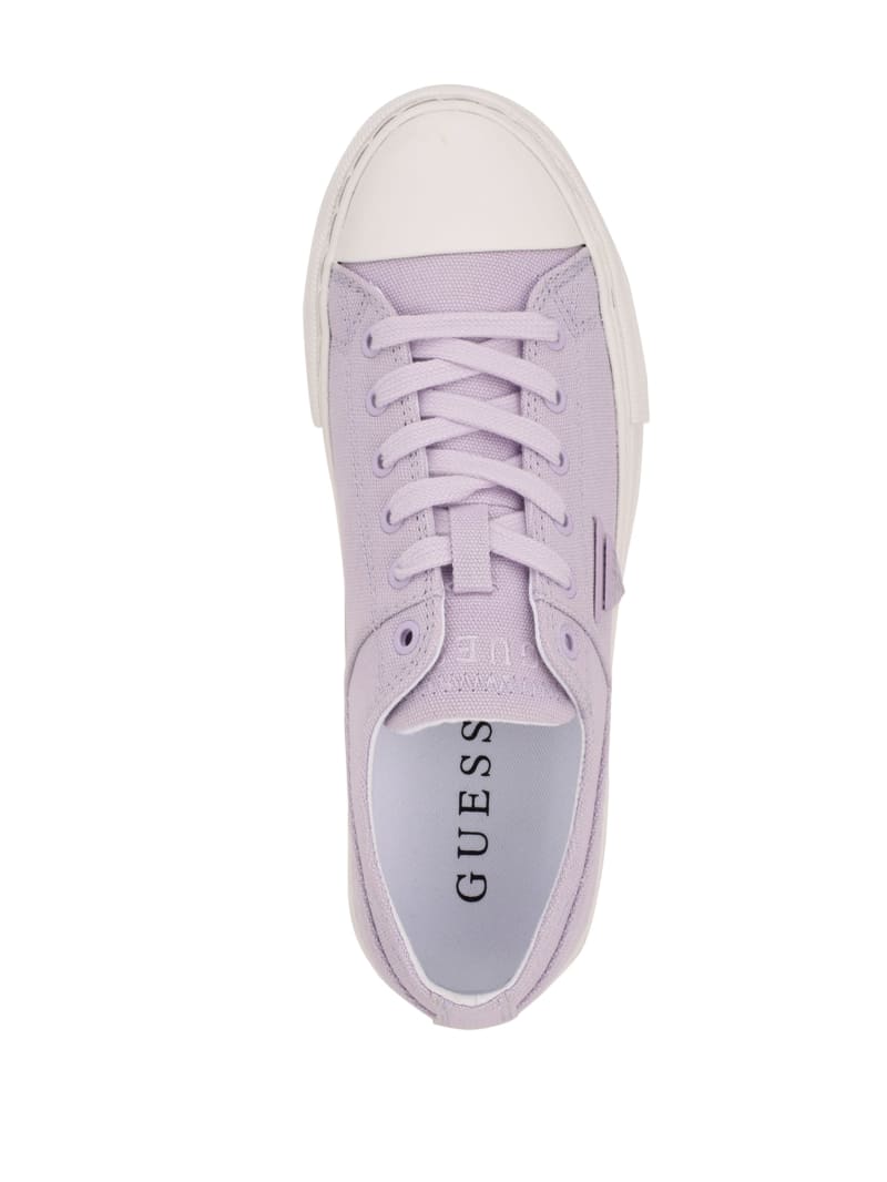 Guess Pranze Low-Top Canvas Women's Sneakers Purple | 9685-AFYGT