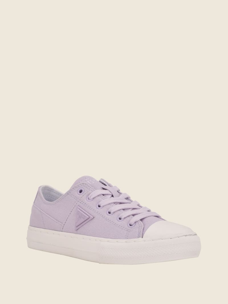 Guess Pranze Low-Top Canvas Women\'s Sneakers Purple | 9685-AFYGT