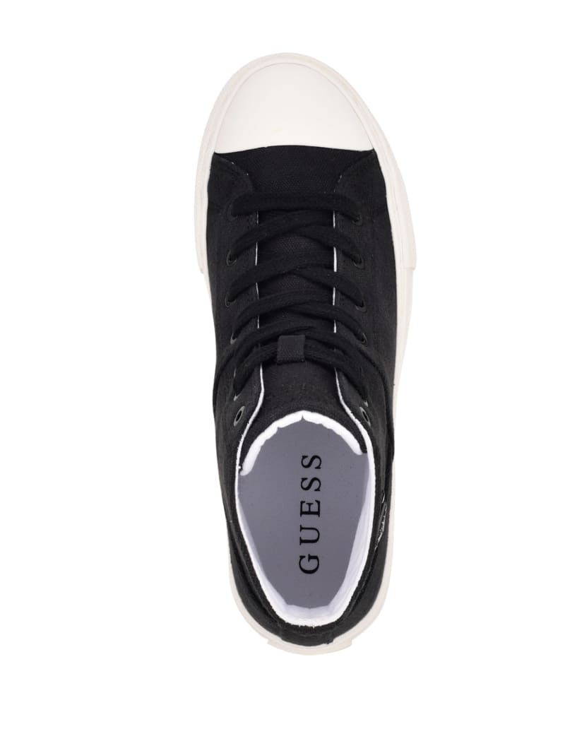 Guess Prinze High-Top Canvas Women's Sneakers Black | 0856-QWPUJ