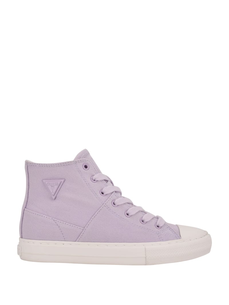 Guess Prinze High-Top Canvas Women's Sneakers Purple | 5740-BTIRO