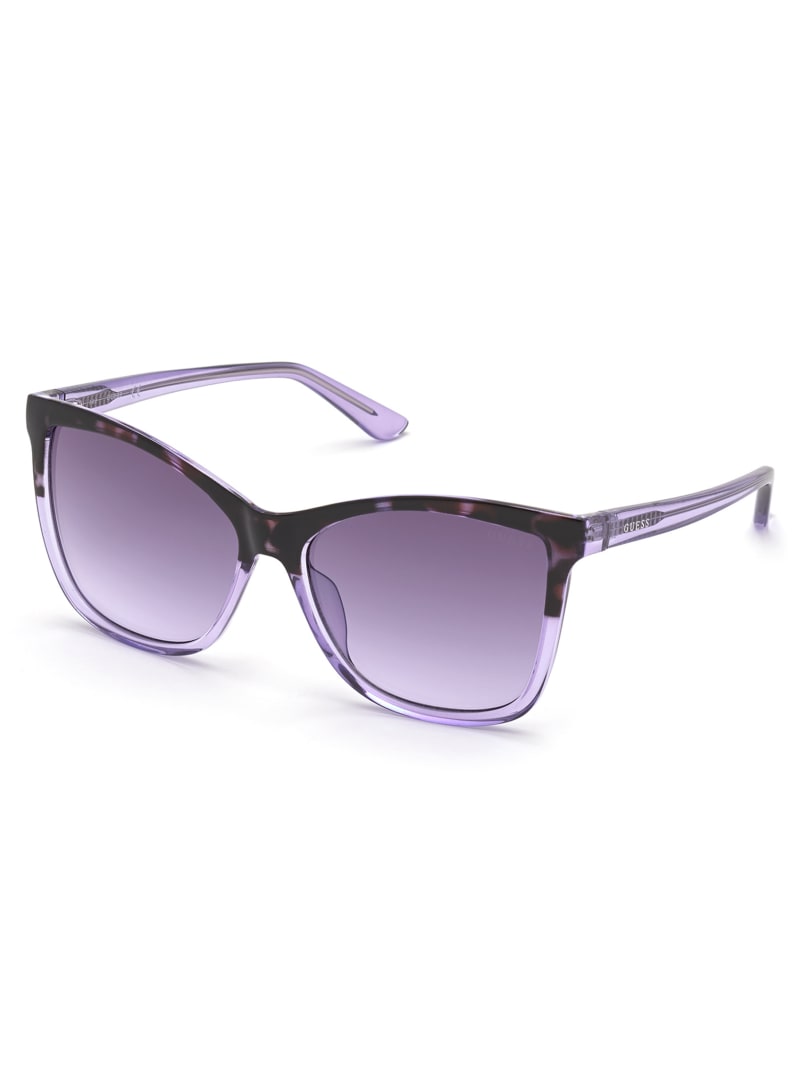 Guess Purple Square Women's Sunglasses Purple | 3980-RMCBH