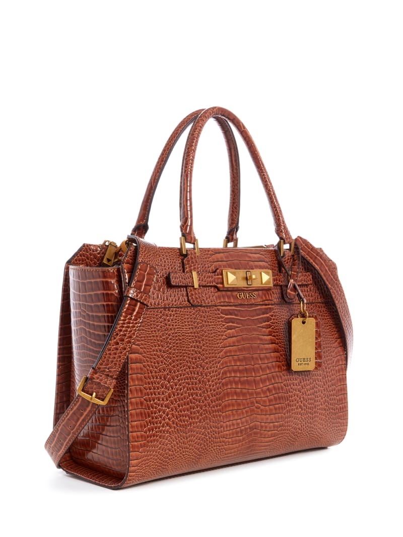 Guess Raffie Carryall Women's Tote Bags Brown | 3427-ZGIHB