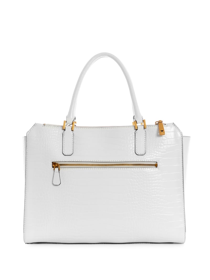 Guess Raffie Crocodile Women's Crossbody Bags White | 0468-JKSDT