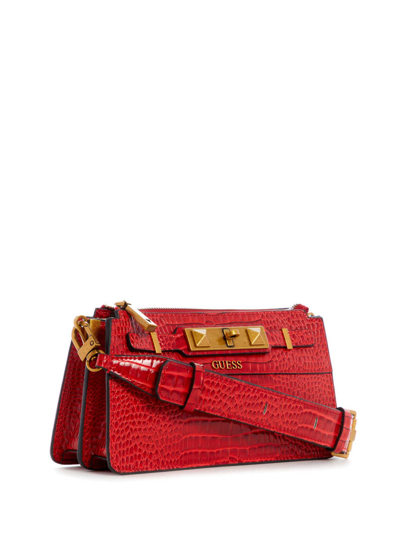 Guess Raffie Women's Crossbody Bags Red | 3042-EFIOG