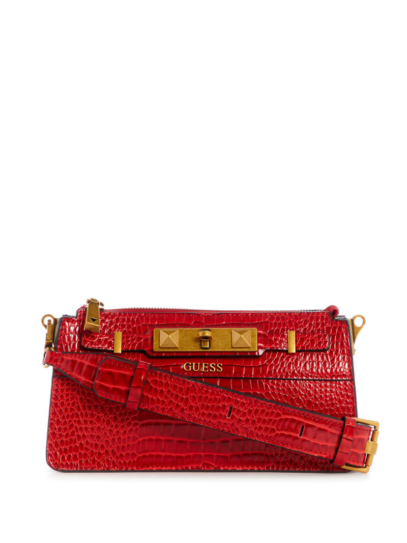 Guess Raffie Women\'s Crossbody Bags Red | 3042-EFIOG