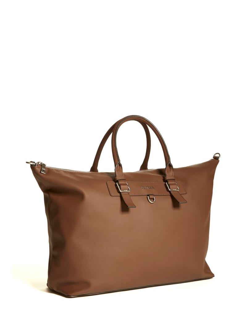 Guess Riviera Duffle Men's Bags Brown | 9783-EJUTB