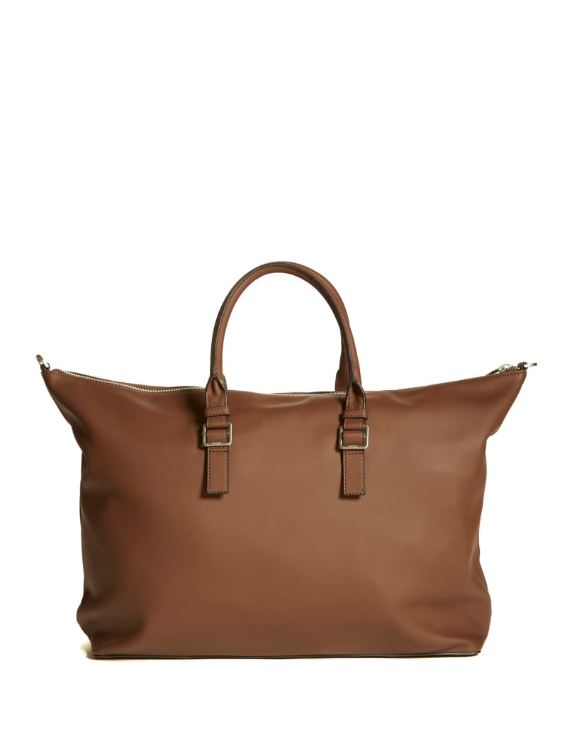 Guess Riviera Duffle Men's Bags Brown | 9783-EJUTB