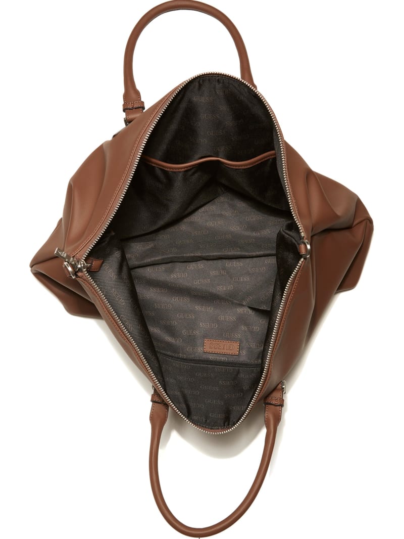 Guess Riviera Duffle Men's Bags Brown | 9783-EJUTB