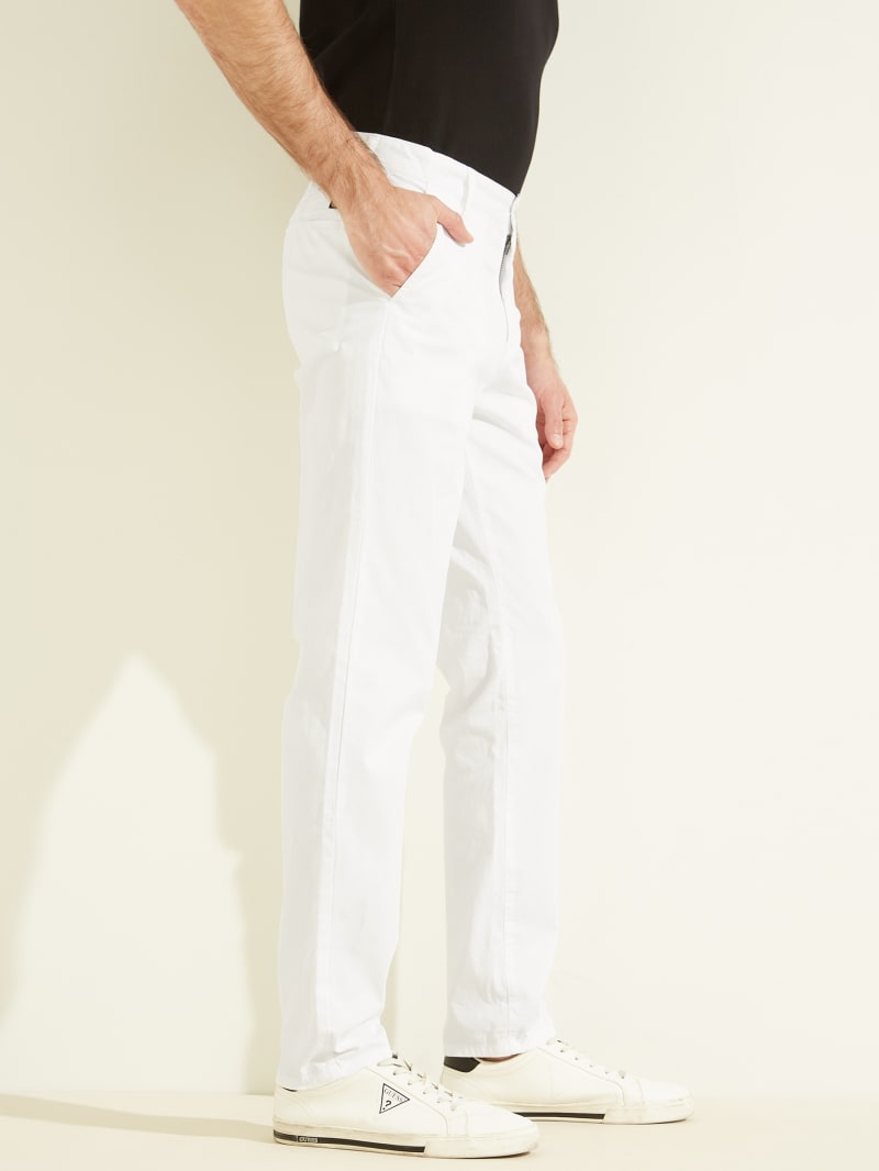 Guess Robert Canvass Men's Pants White | 5086-WPNDX