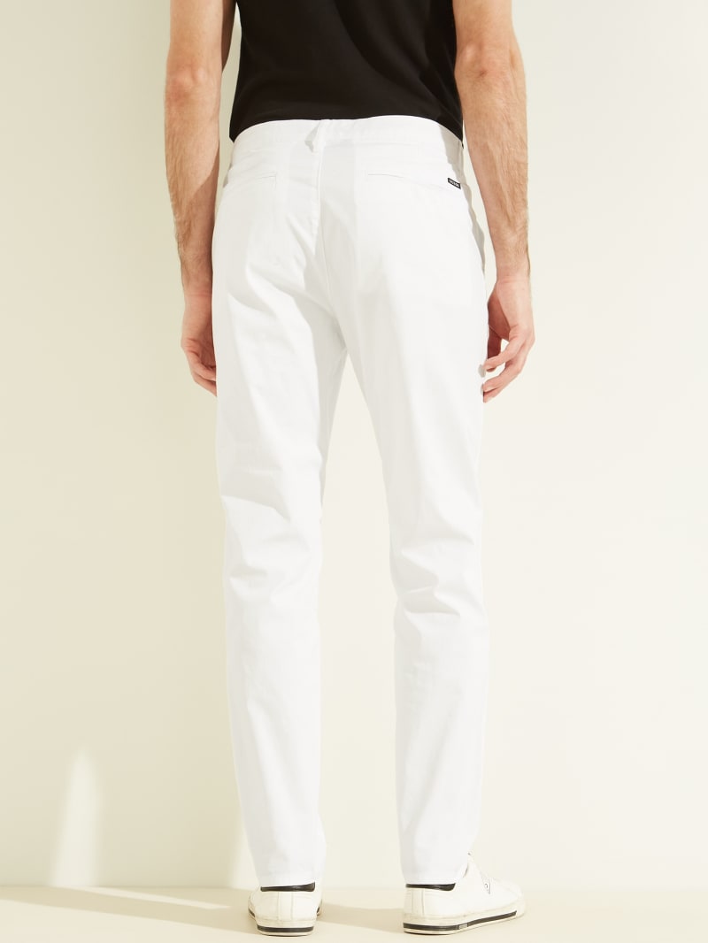 Guess Robert Canvass Men's Pants White | 5086-WPNDX