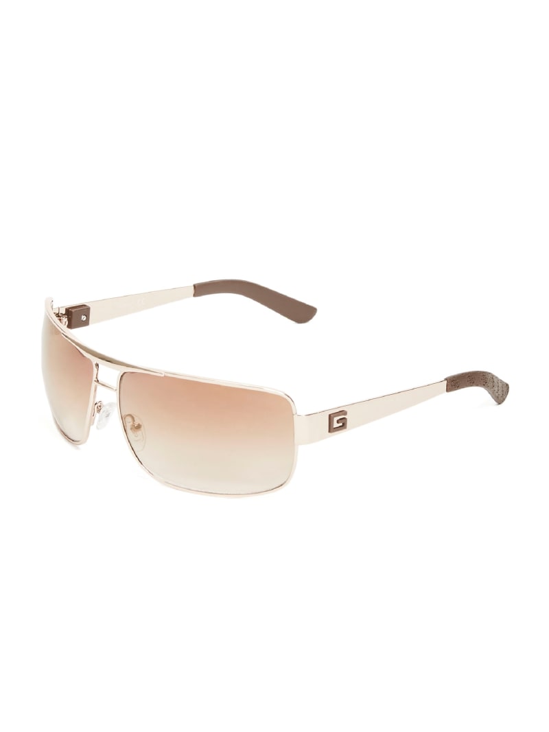 Guess Ron Navigator Men's Sunglasses Gold | 6082-ELPFH