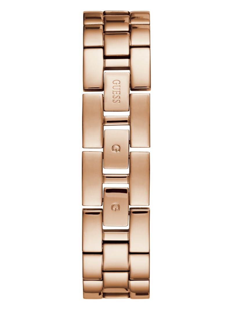 Guess Rose Gold-Tone Crystal Bangle Analog Women's Watches Rose Gold | 9761-UOJAZ