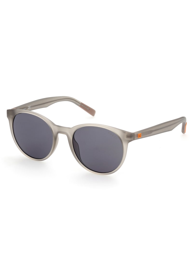 Guess Round Men's Sunglasses Grey | 9276-PEGYB