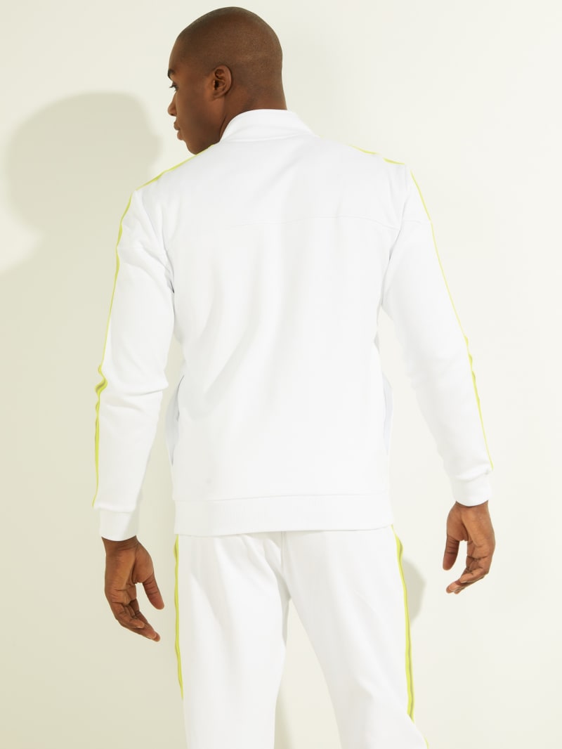 Guess Russel Track Men's Jackets White | 9618-PAWKS