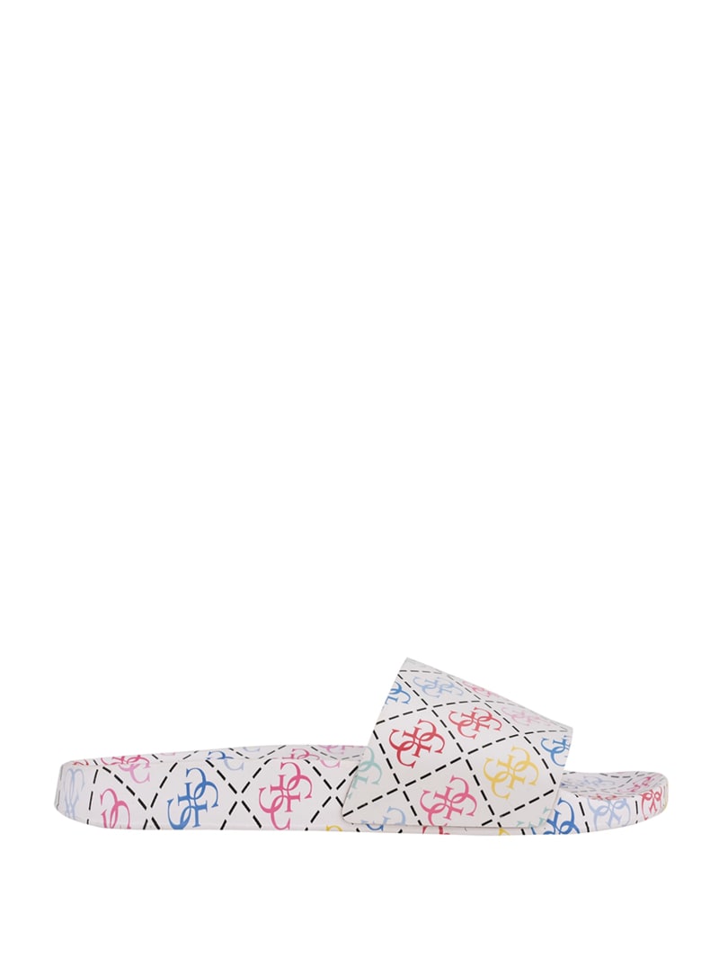 Guess Savan Logo Pool Women's Slides Multicolor | 9067-XJTHE