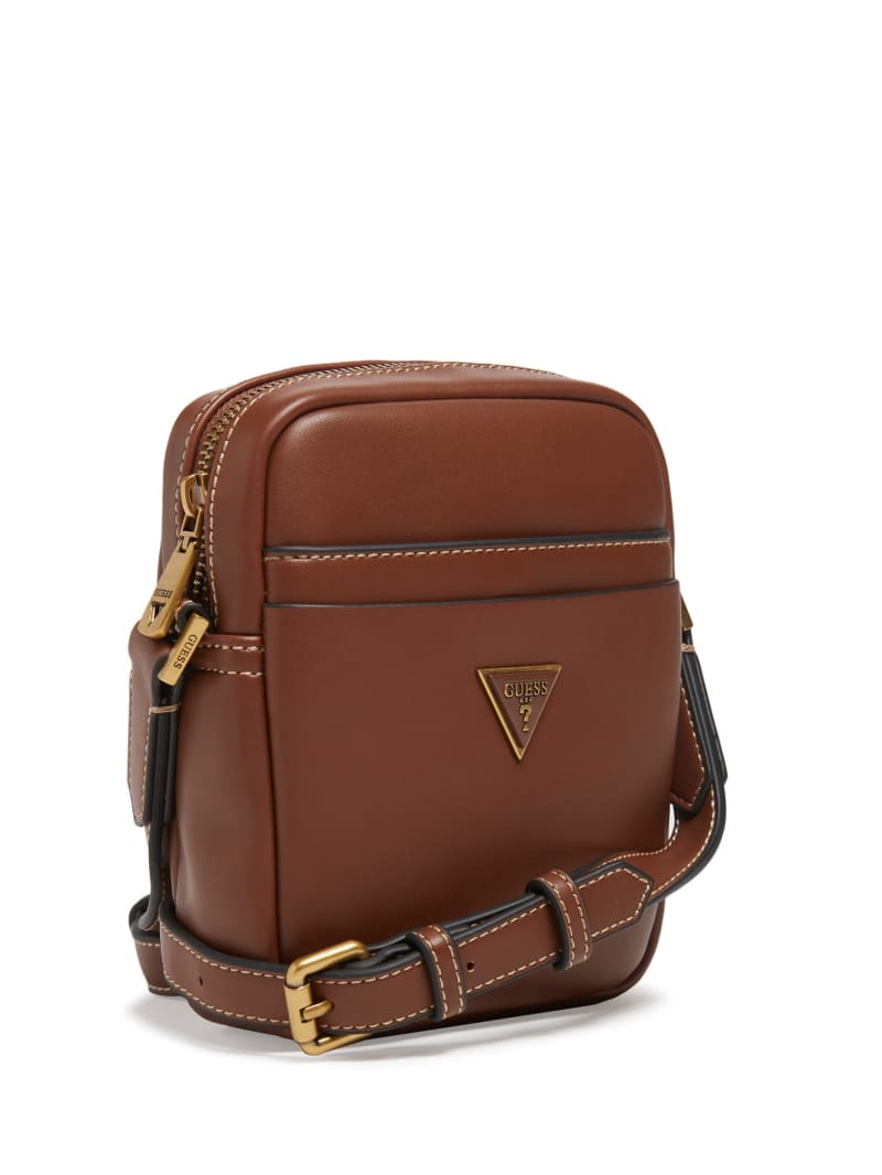 Guess Scala Smart Vertical Men's Bags Brown | 7465-OZVRB