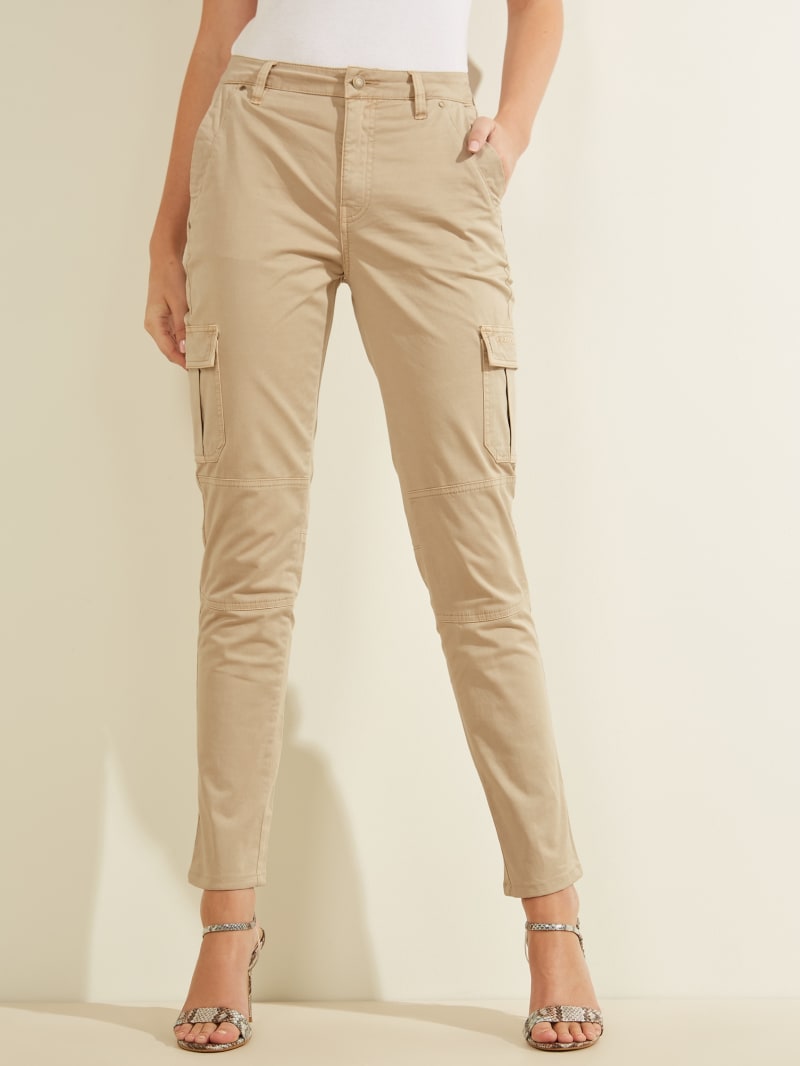 Guess Sexy Cargos Women\'s Pants Beige | 7845-DKFNI