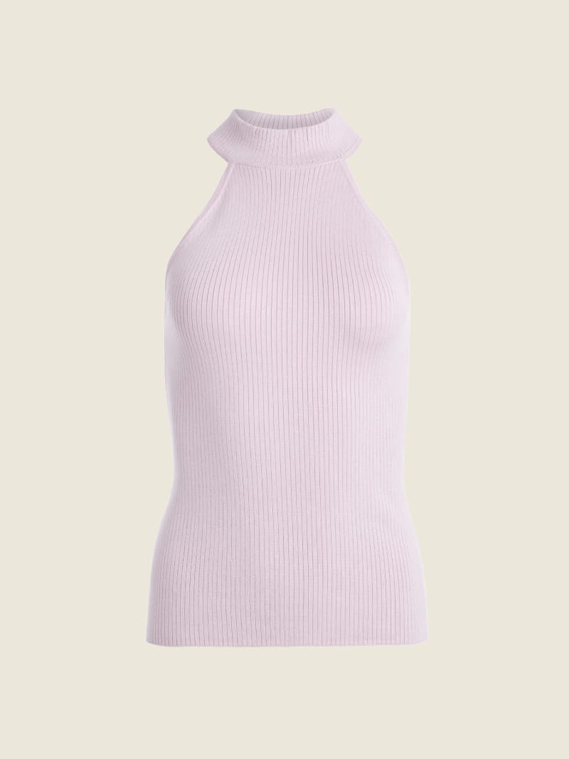 Guess Shea Ribbed Mock-Neck Women's Sweaters Beige Purple | 8432-IMKFS