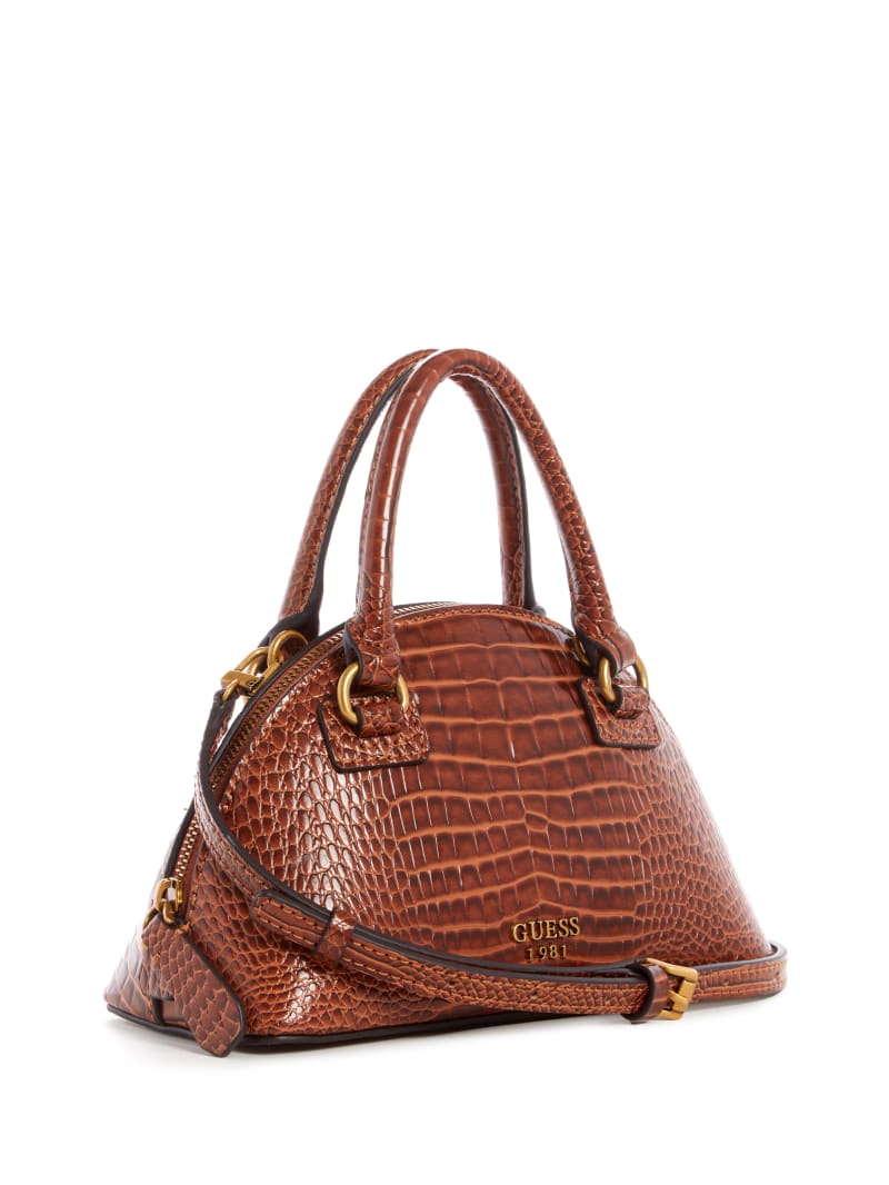 Guess Shilah Small Dome Women's Mini Bag Brown | 5738-WRBVA