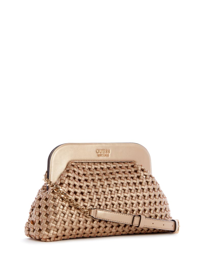 Guess Sicilia Frame Clutch Women's Mini Bag Rose Gold | 7209-EBCJN