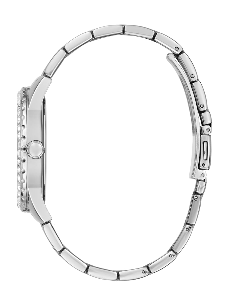 Guess Silver-Tone Analog Women's Watches Silver | 5892-KNTYJ