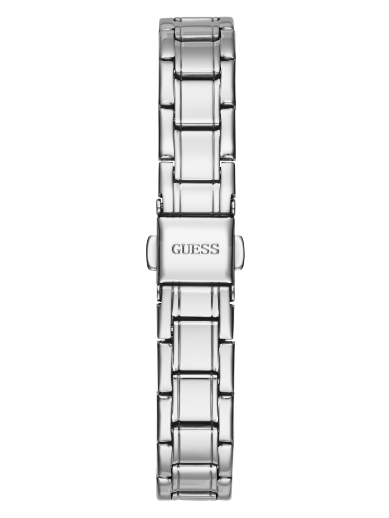 Guess Silver-Tone And Pink Diamond Analog Women's Watches Multicolor | 7693-YFZCE