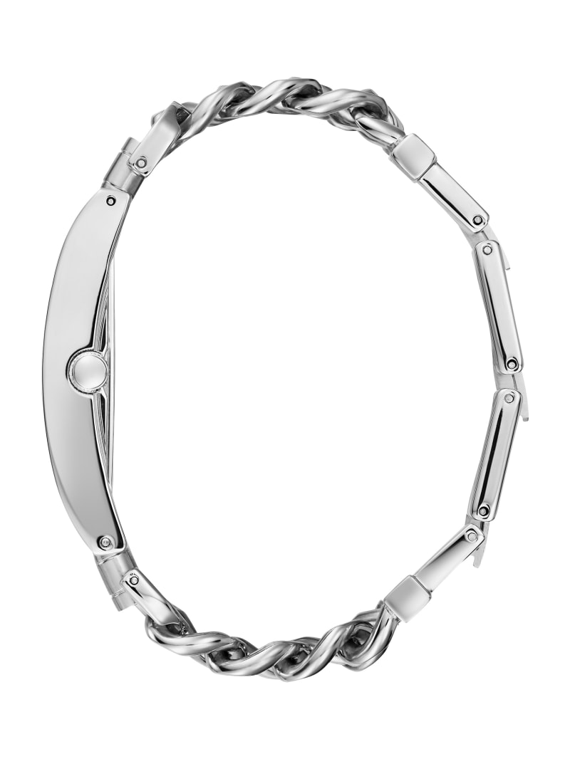 Guess Silver-Tone Chain Analog Women's Watches Silver | 2351-WHUPK