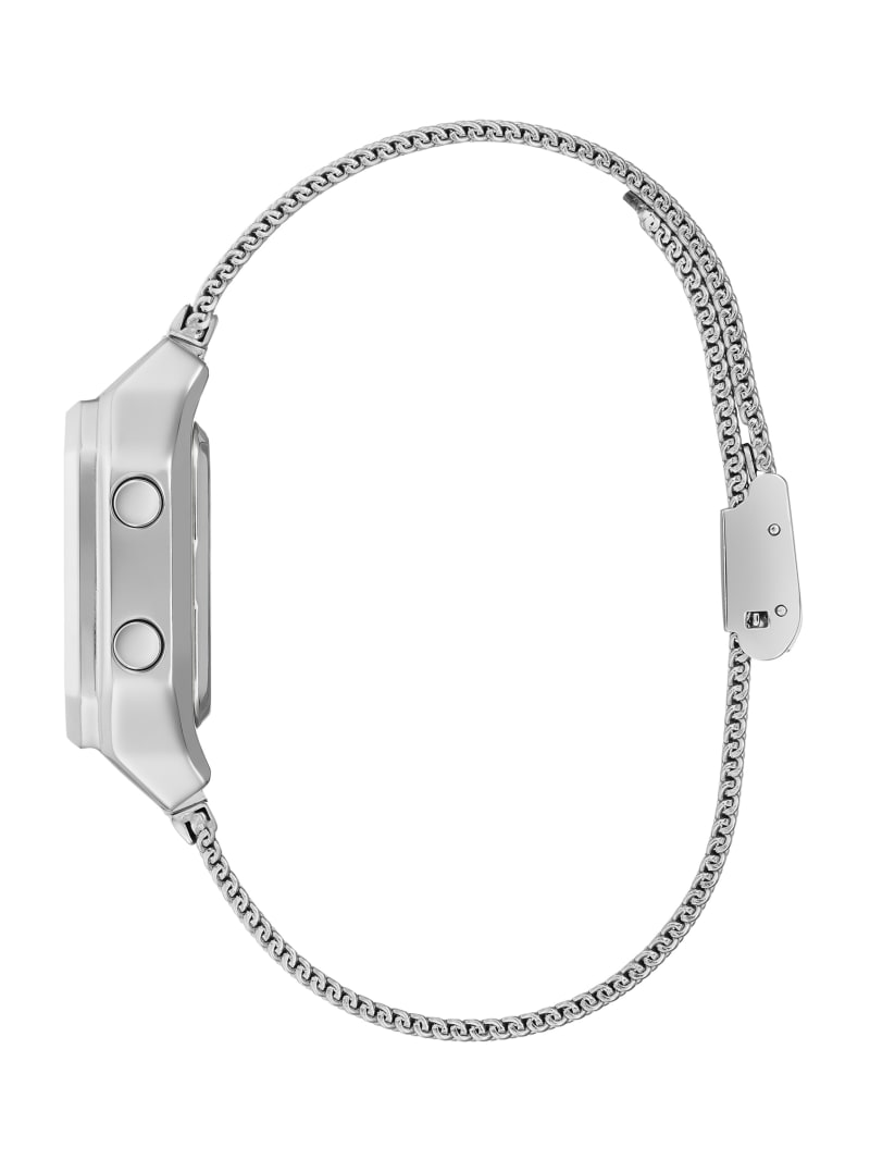 Guess Silver-Tone Digital Women's Watches Silver | 5892-PTQIY