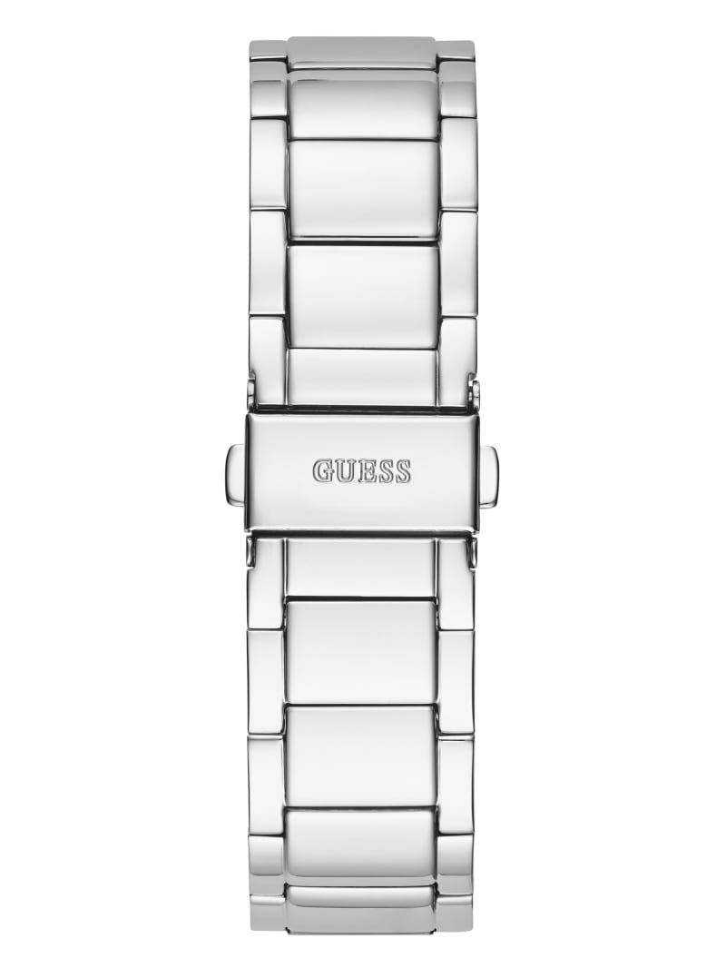 Guess Silver-Tone Exposed Dial Analog Women's Watches Silver | 2781-CAHXB