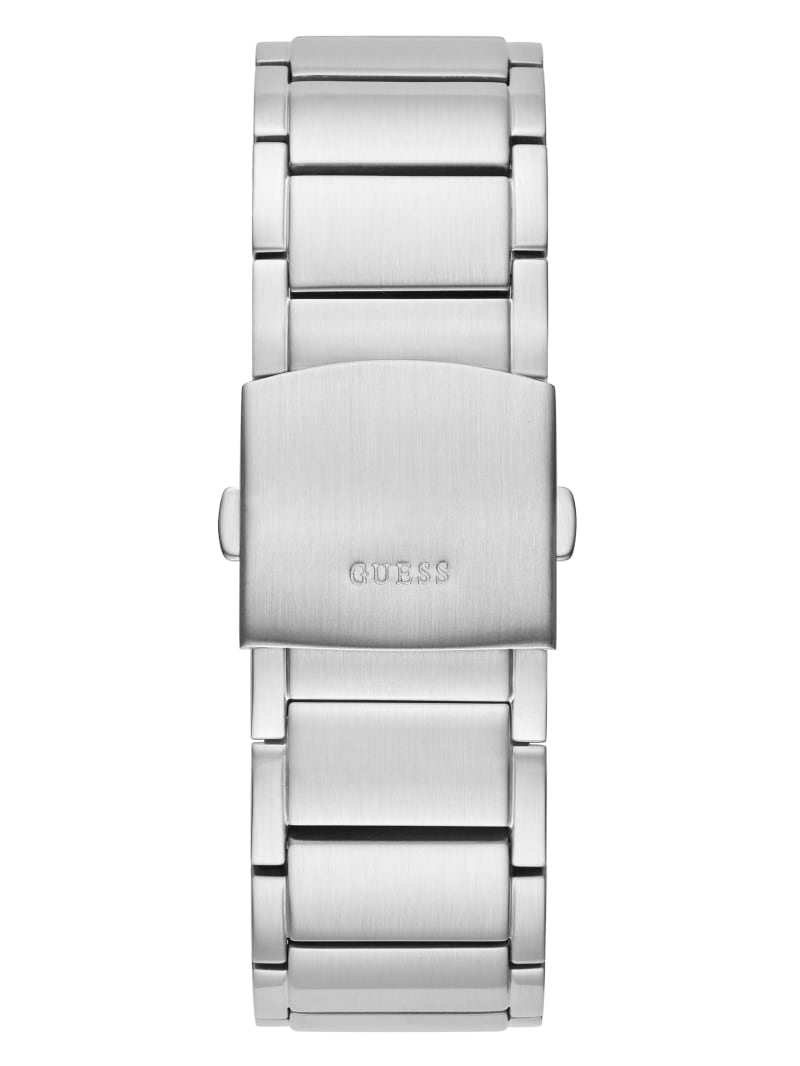 Guess Silver-Tone Exposed Dial Multifunction Men's Watches Multicolor | 0758-KZGDU