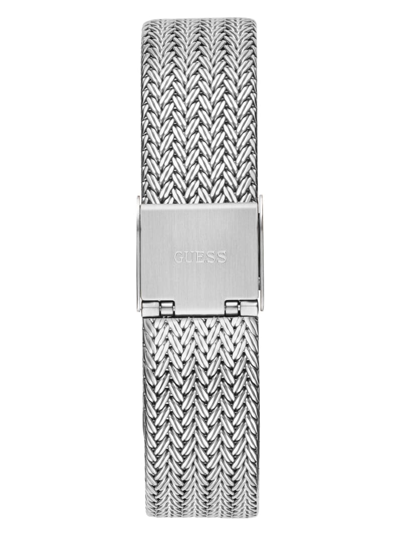 Guess Silver-Tone Mesh Analog Women's Watches Silver | 1256-DHBXN