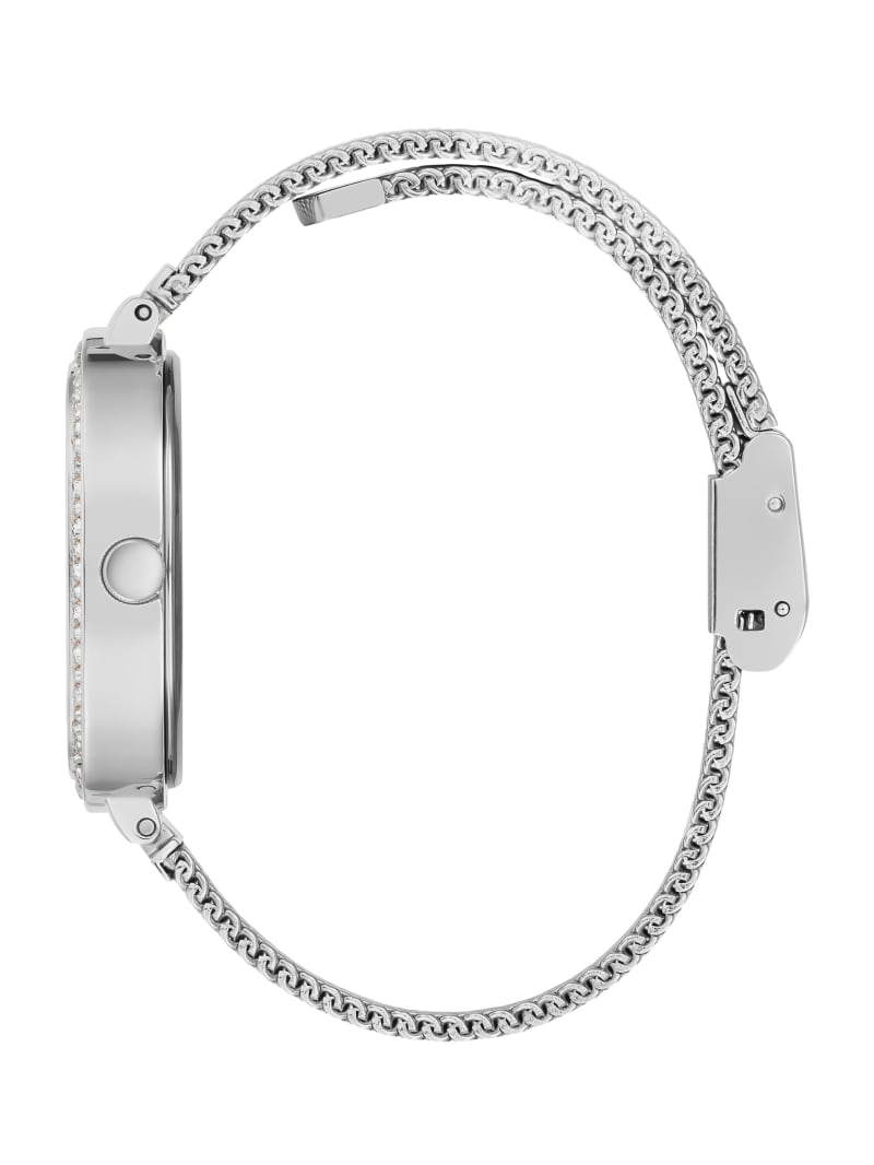 Guess Silver-Tone Mesh Analog Women's Watches Silver | 5271-STHRZ