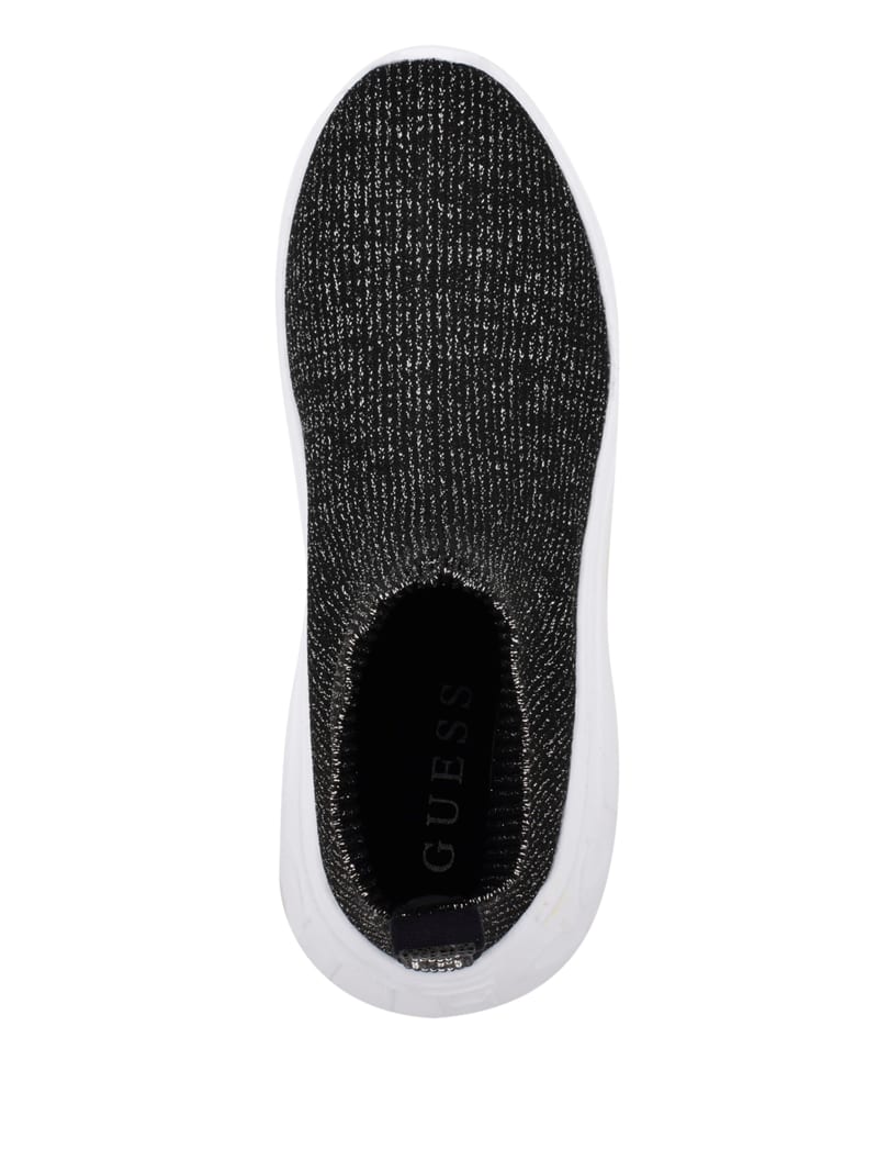 Guess Sindera Shimmer Sock Women's Sneakers Silver | 3547-RFCBX