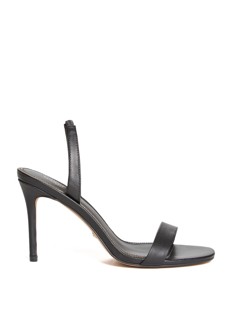 Guess Single Strap Sling Back Women's Heels Black | 6051-VXLFI