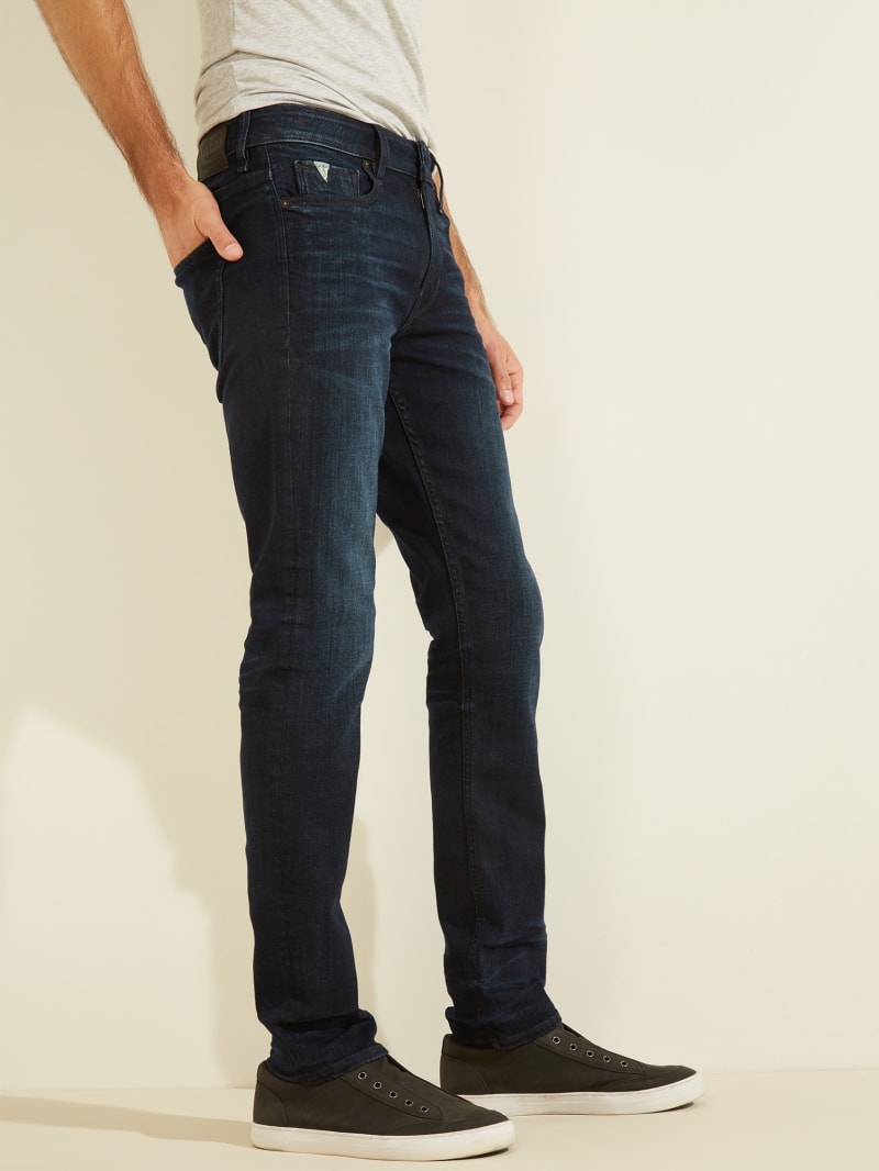 Guess Slim Tapered Men's Pants Navy | 6150-DLMCK