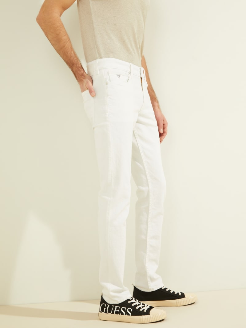 Guess Slim Tapered Men's Pants White | 5973-LHZTP