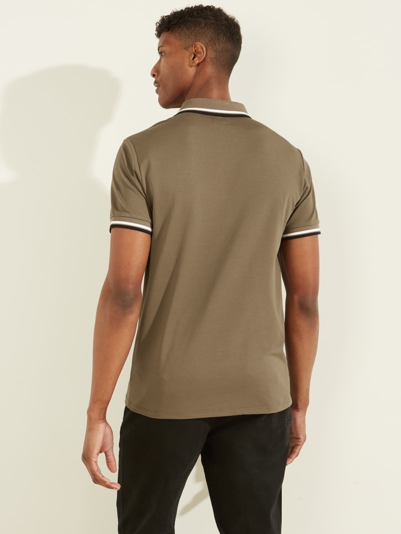 Guess Sports Pique Men's Shirts Chocolate | 3149-ZRWTI