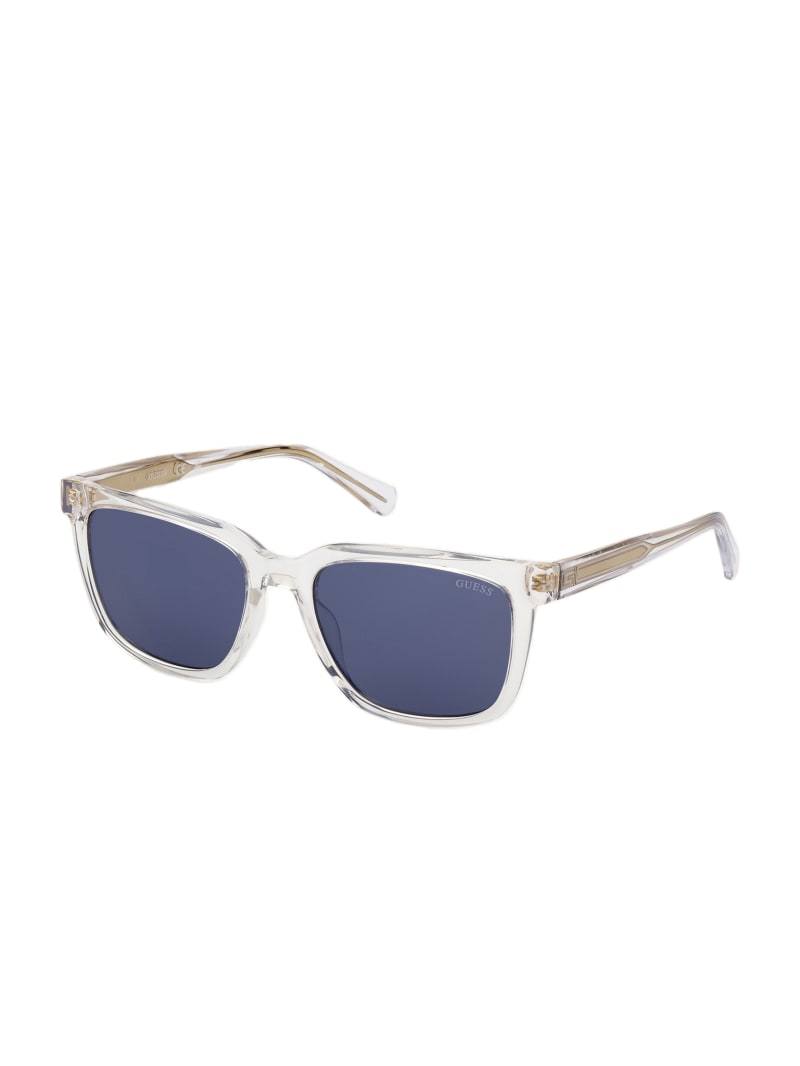 Guess Square Men's Sunglasses Blue | 0419-ZRKQE