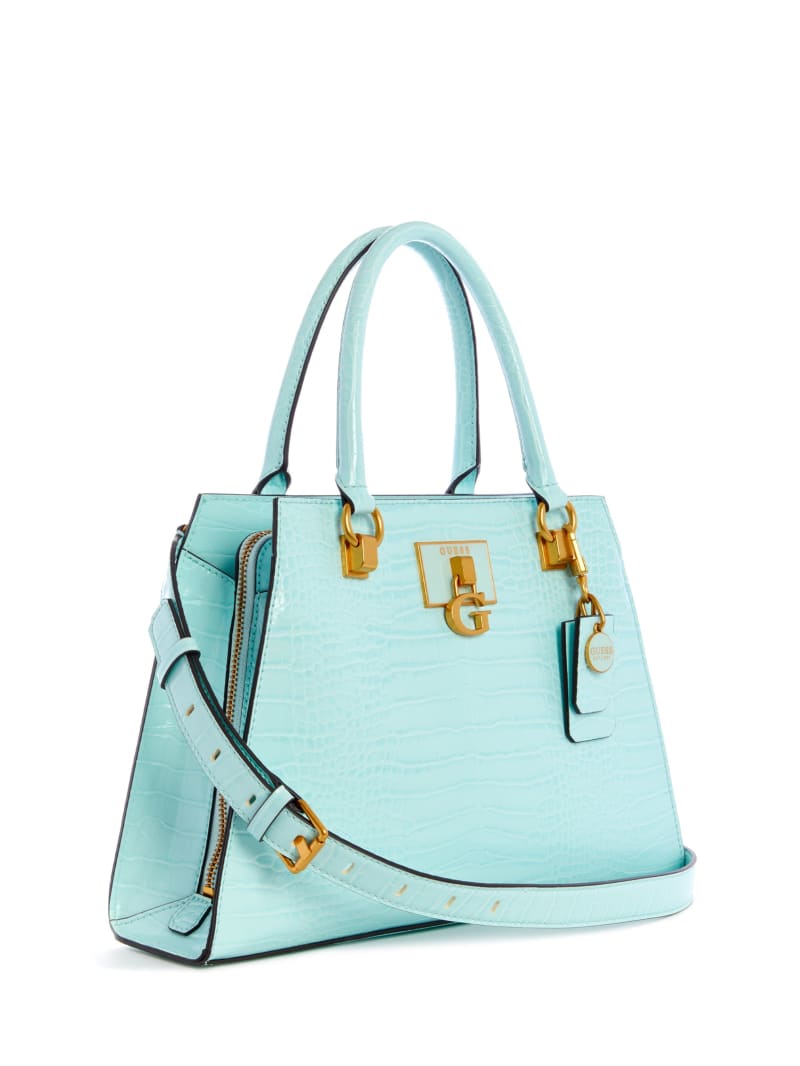 Guess Stephi Girlfriend Women's Satchel Bags Turquoise | 1596-KFQWM