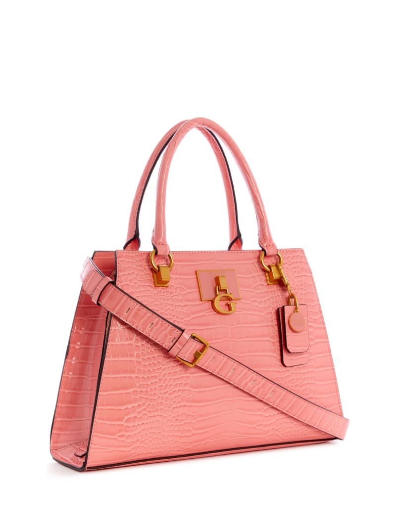 Guess Stephi Girlfriend Women's Satchel Bags Coral | 4271-RHQDZ